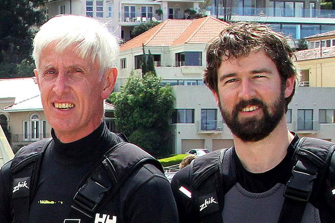 ILVE crew (l-r)  Mark Muirhead (main sheet) & Adam Bolton (for'ard) © Frank Quealey